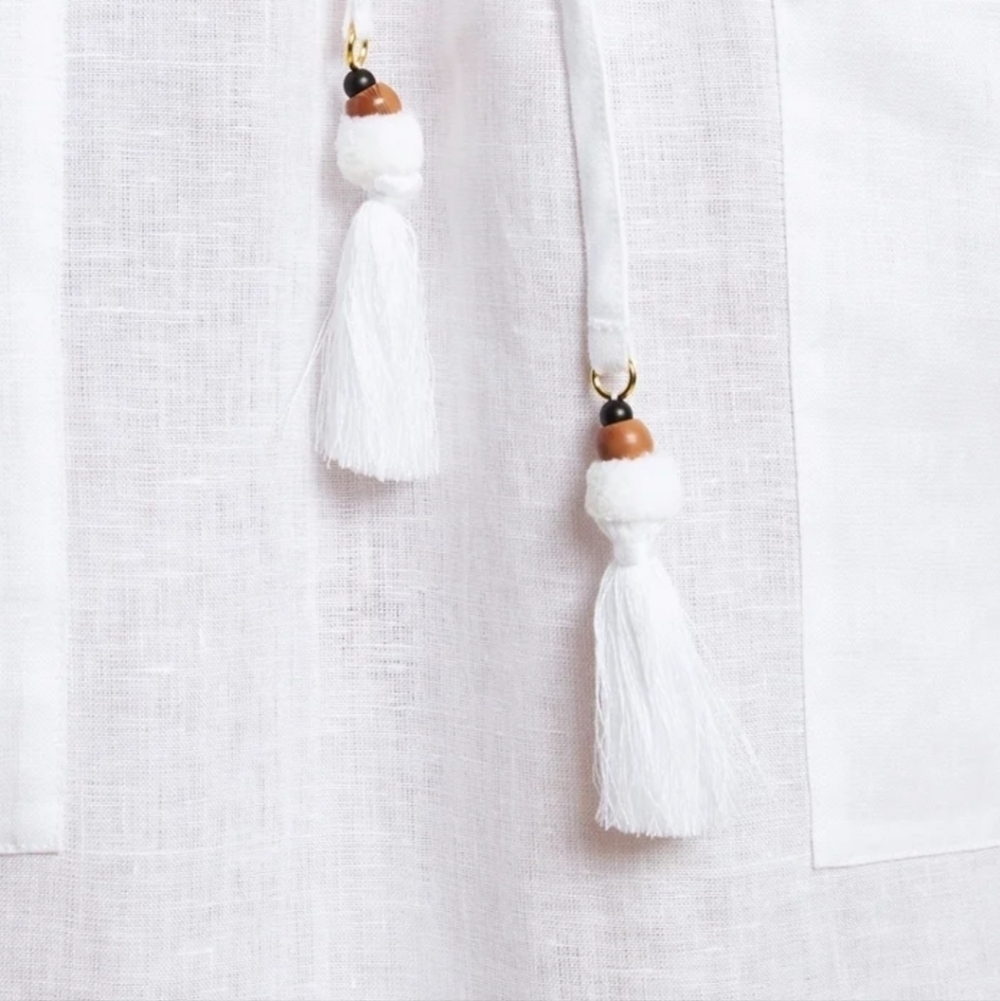 Tory burch white midi tunic linen dress - Picture 9 of 17